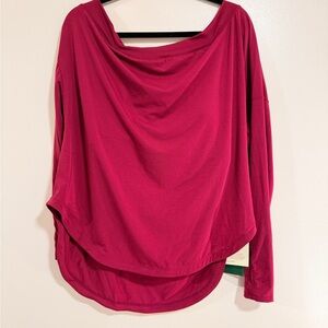 Halara One Shoulder Sports Top Women Size Large NWT Quick Dry Yoga Built In Bra